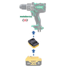 Load image into Gallery viewer, DeWalt 20V to Metabo HPT 18V Battery Adapter