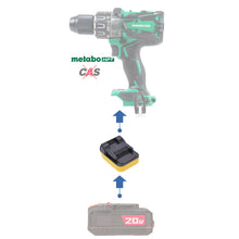 Load image into Gallery viewer, Bauer 20V to Metabo HPT 18V Battery Adapter
