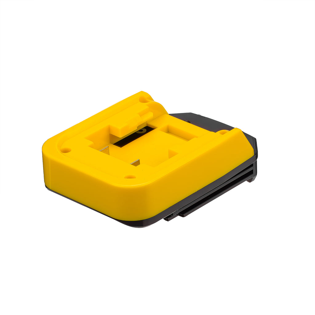 Bauer 20V to Porter Cable 18V Ni-Cd battery adapter - battery-side connection, pocket over the black tool-side base