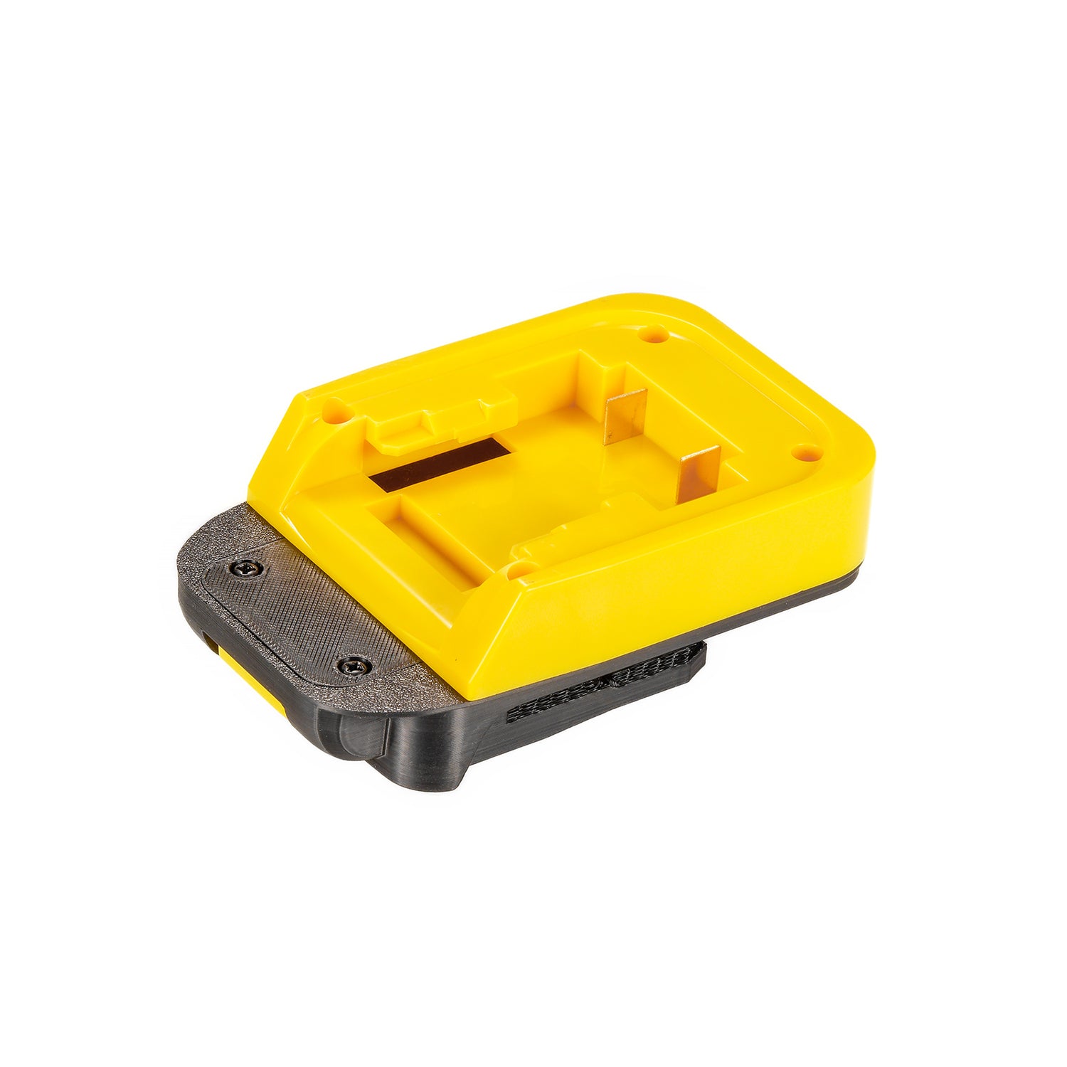 Bauer 20V to Chicago Electric 18V battery adapter - battery-side connection, pocket with twin terminal blades