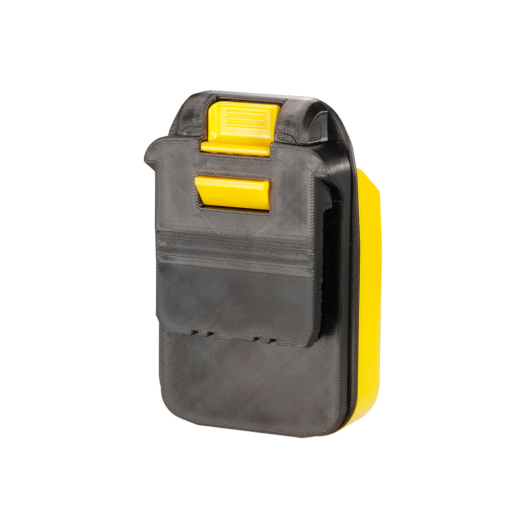 Bauer 20V to Chicago Electric 18V battery adapter - Chicago Electric tool-side connection, ribbed release catch