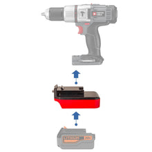 Load image into Gallery viewer, Black and Decker 20V to Porter Cable 18V Battery Adapter
