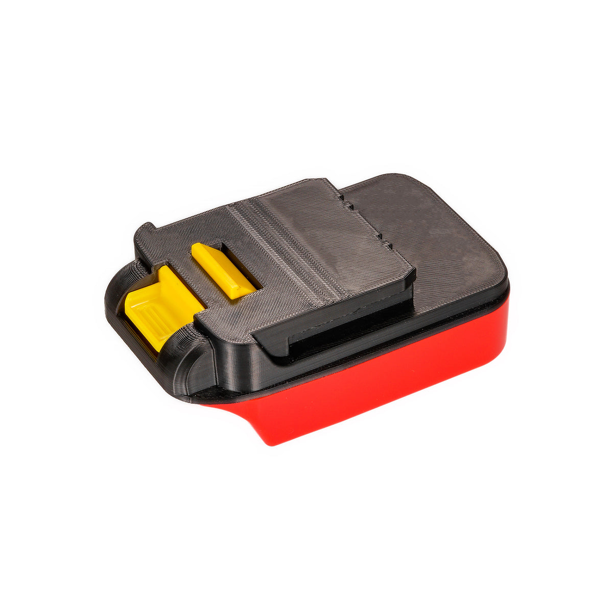 Black and Decker 20V to Chicago Electric 18V battery adapter - Chicago Electric tool-side connection over the red body
