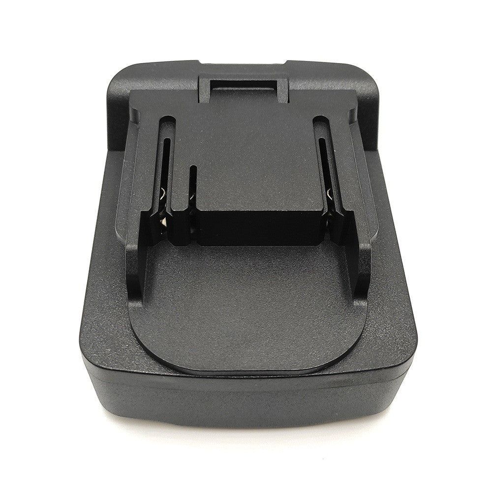CAT 18V to Makita 18V LXT battery adapter - Makita tool-side connection, three terminal slots with copper contacts