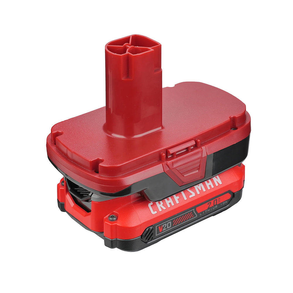Craftsman 20V to Craftsman 19.2V C3 Ni-Cd battery adapter - fitted to the Craftsman 20V battery, tool-side post upward