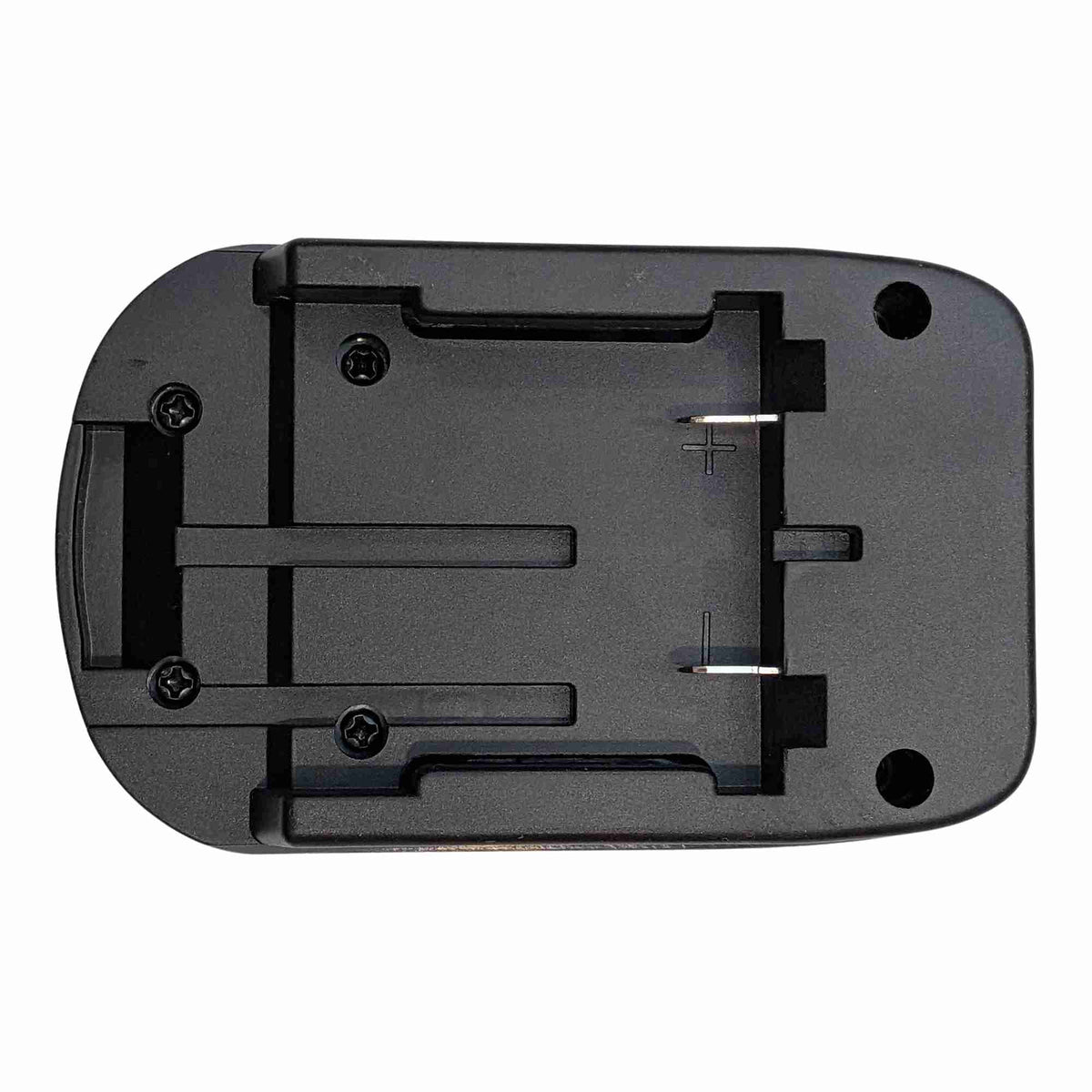 Craftsman 20V to Makita 18V LXT battery adapter - Craftsman battery-side connection, twin copper blade terminals