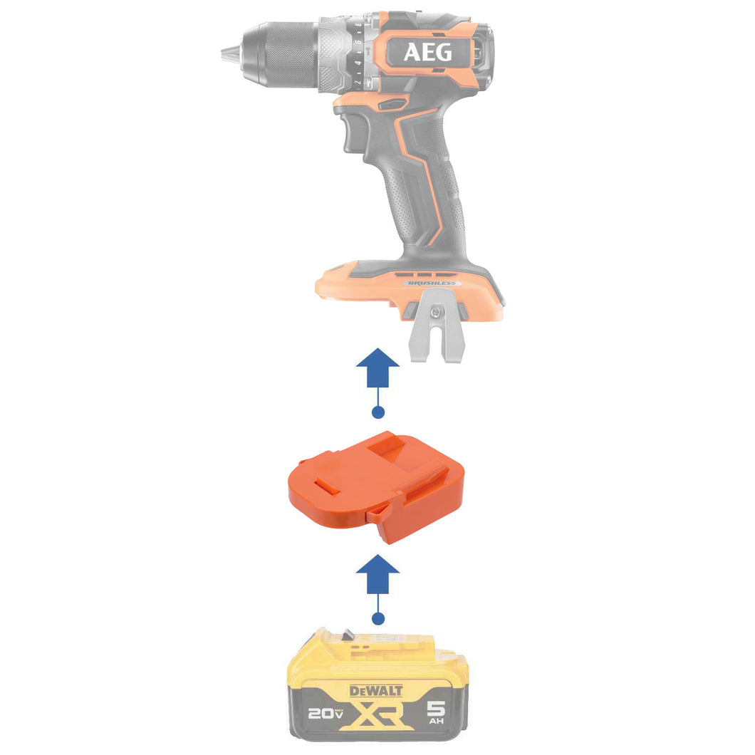 DeWalt 20V to AEG 18V Battery Adapter