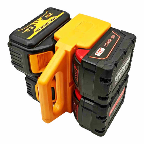 4-Bank Battery Holder & Carrier for DeWalt 20V MAX / 18V XR Batteries