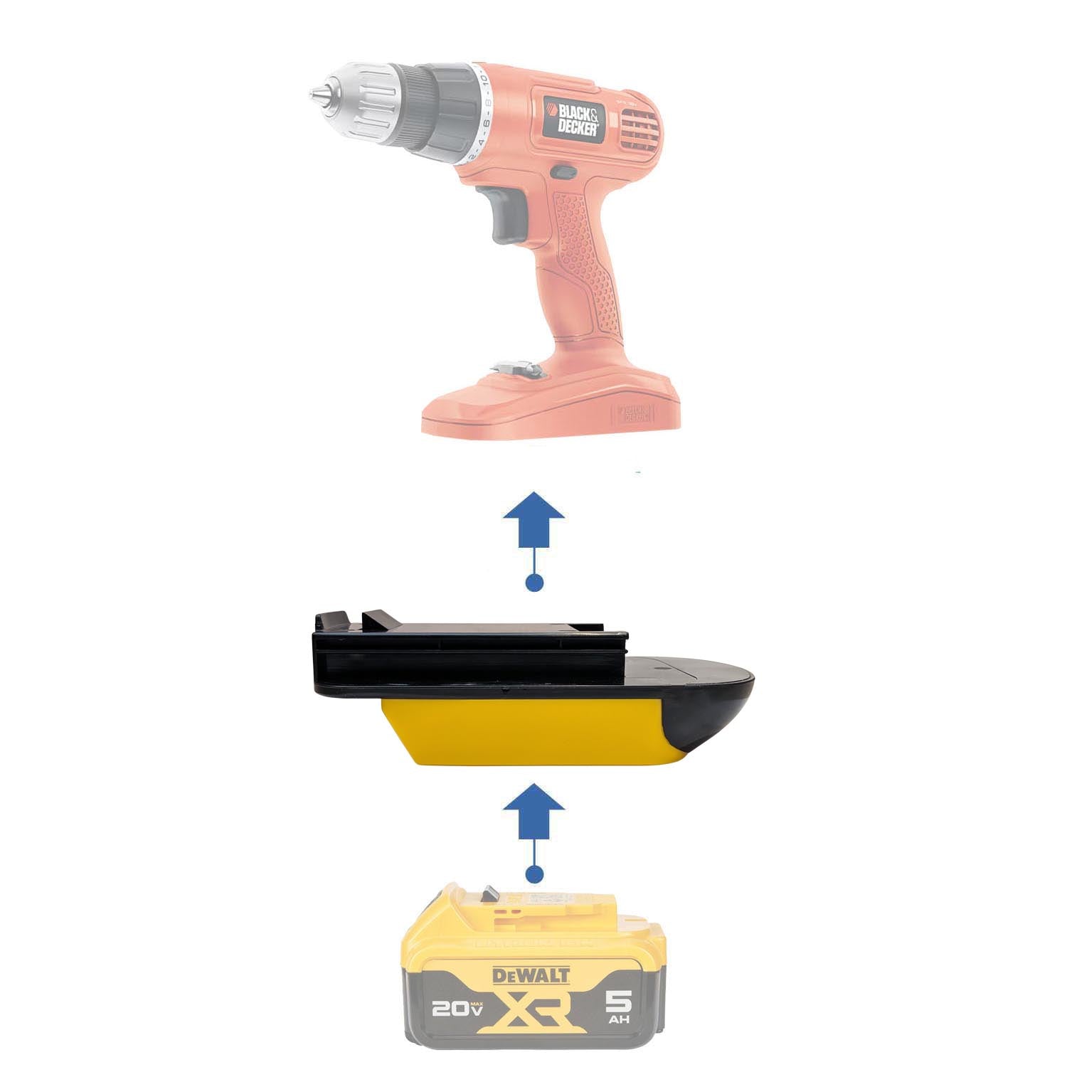 DeWalt 20V to Black and Decker 18V Ni-Cd Battery Adapter
