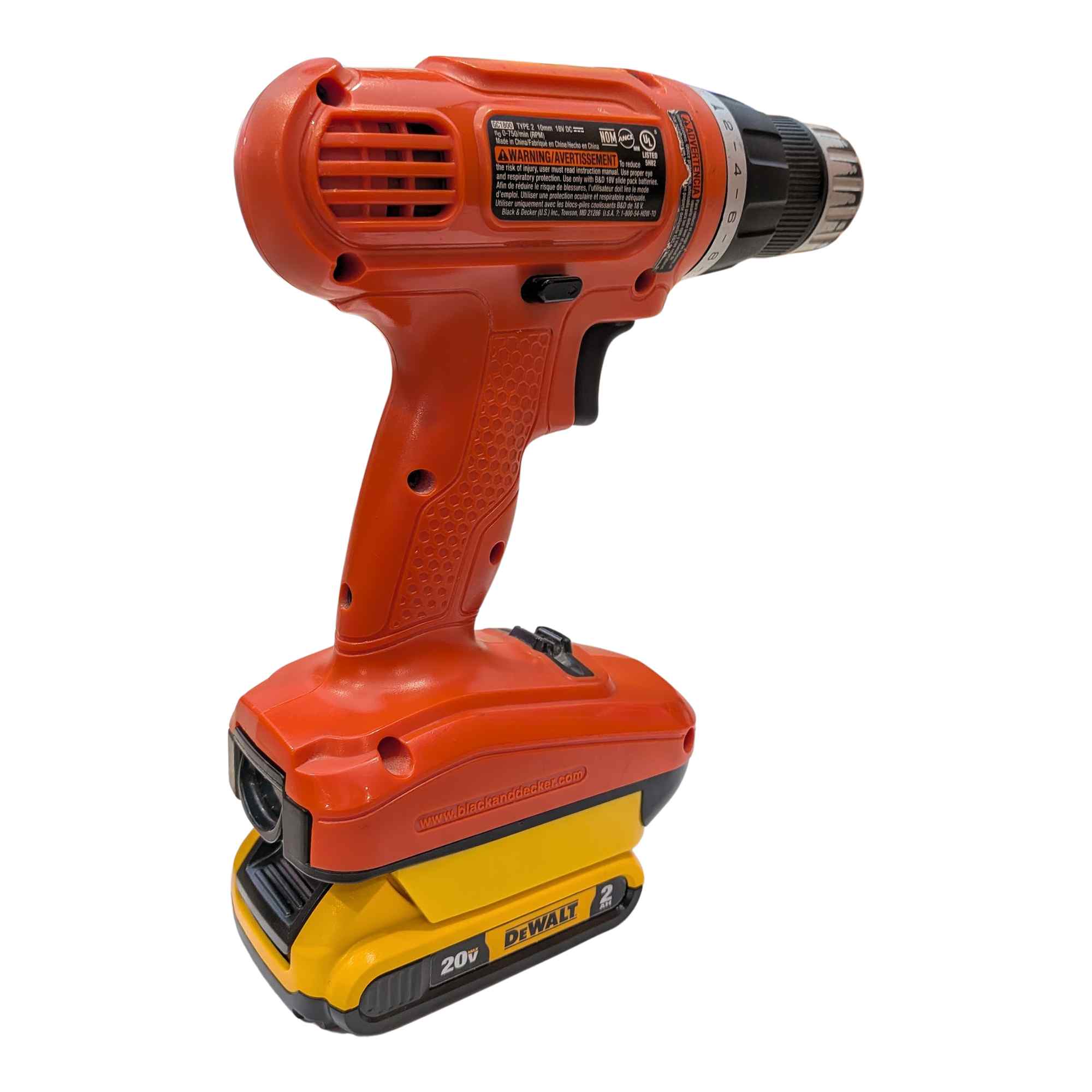 DeWalt 20V to Black and Decker 18V Ni-Cd Battery Adapter