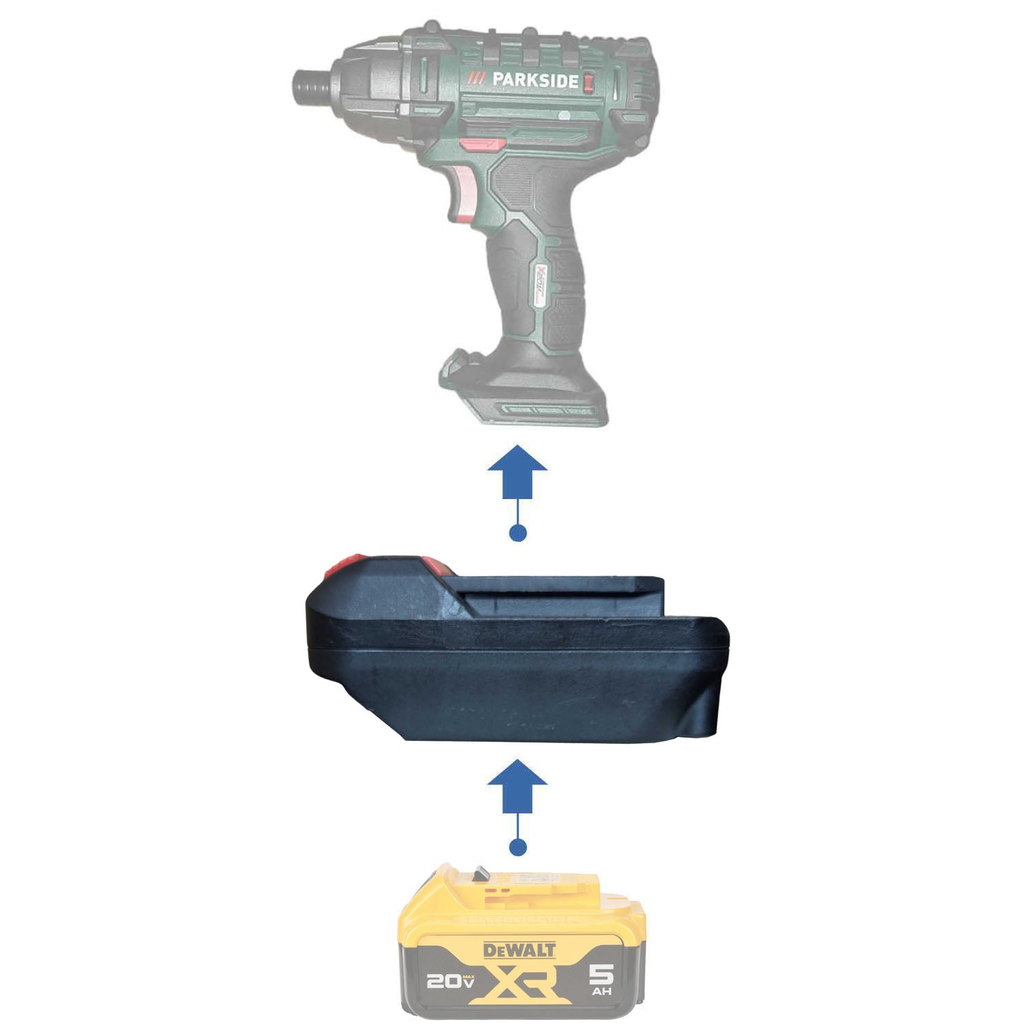 DeWalt 20V to Parkside X20V Battery Adapter