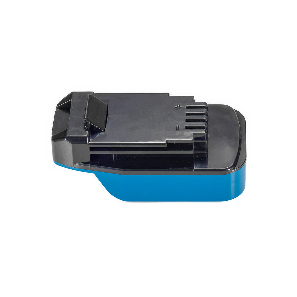 Hercules 20V to Black and Decker 20V battery adapter - black tool-side connection with contact rails and moulded