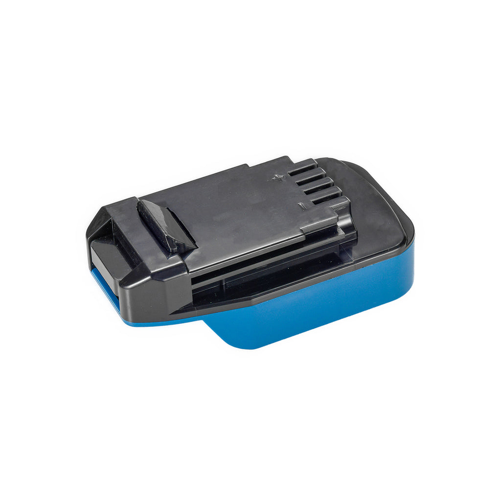 Hercules 20V to Black and Decker 20V battery adapter - black tool-side connection with contact rails and moulded