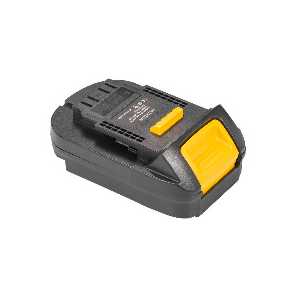Hilti 22V to DeWalt 20V MAX battery adapter - DeWalt tool-side connection with the release button
