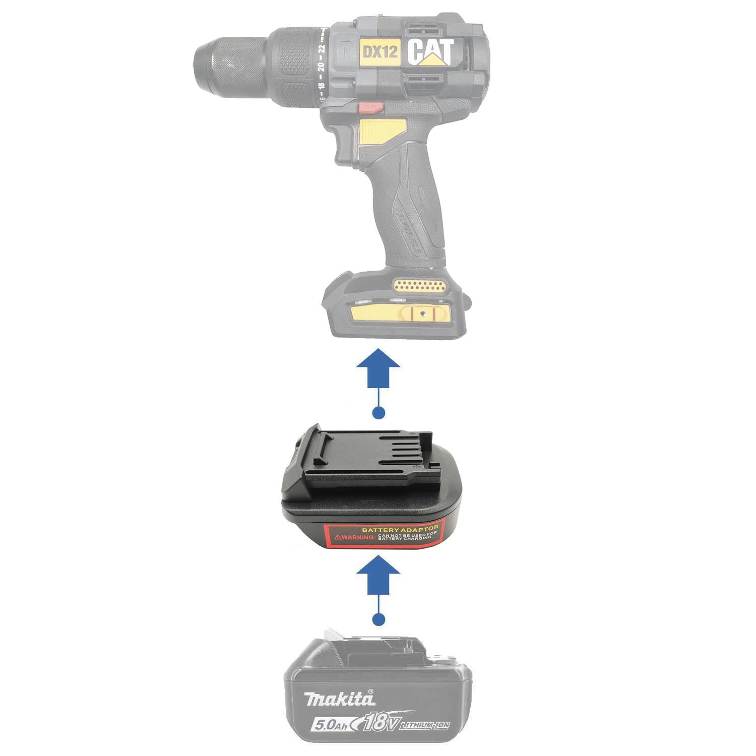 Makita 18V to CAT 18V Battery Adapter