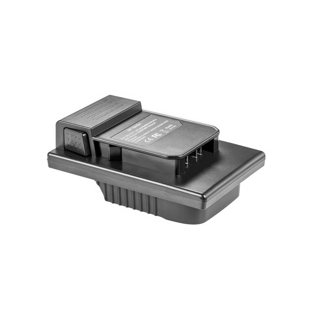 Makita 18V LXT to Hoover 20V ONEPWR battery adapter - Hoover tool-side block with copper contact pins above the plate
