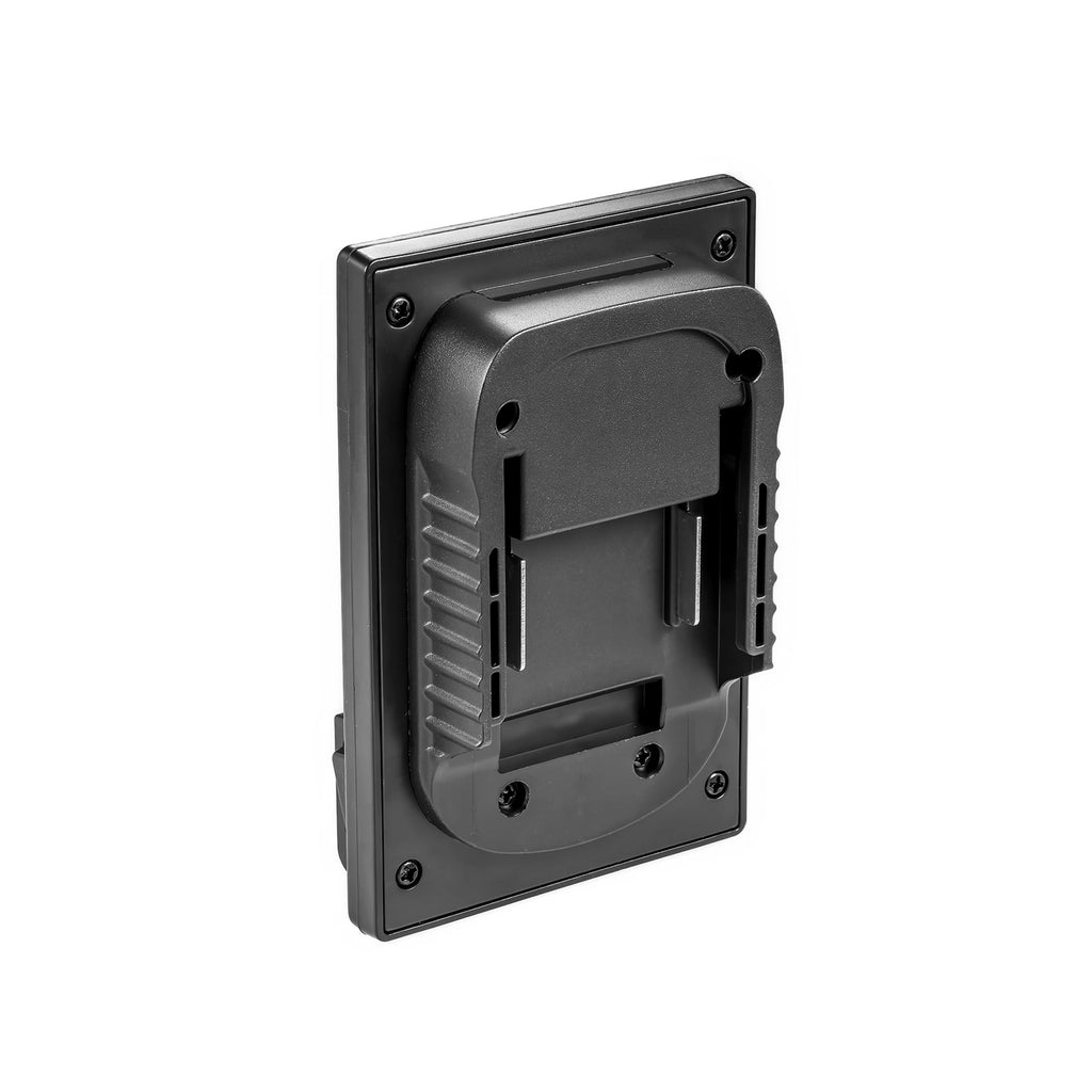 Makita 18V LXT to Hoover 20V ONEPWR battery adapter - battery-side connection with guide rails and copper terminal slots