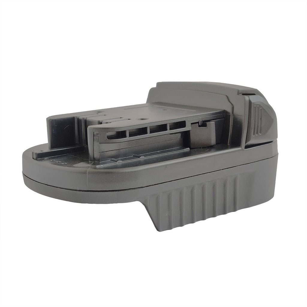 Makita 18V LXT to Milwaukee M18 battery adapter - Milwaukee tool-side rail, ribbed grip below