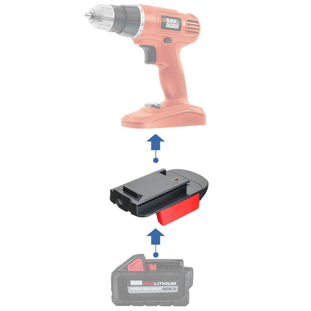 Milwaukee 18V to Black and Decker 18V Ni-Cd Battery Adapter