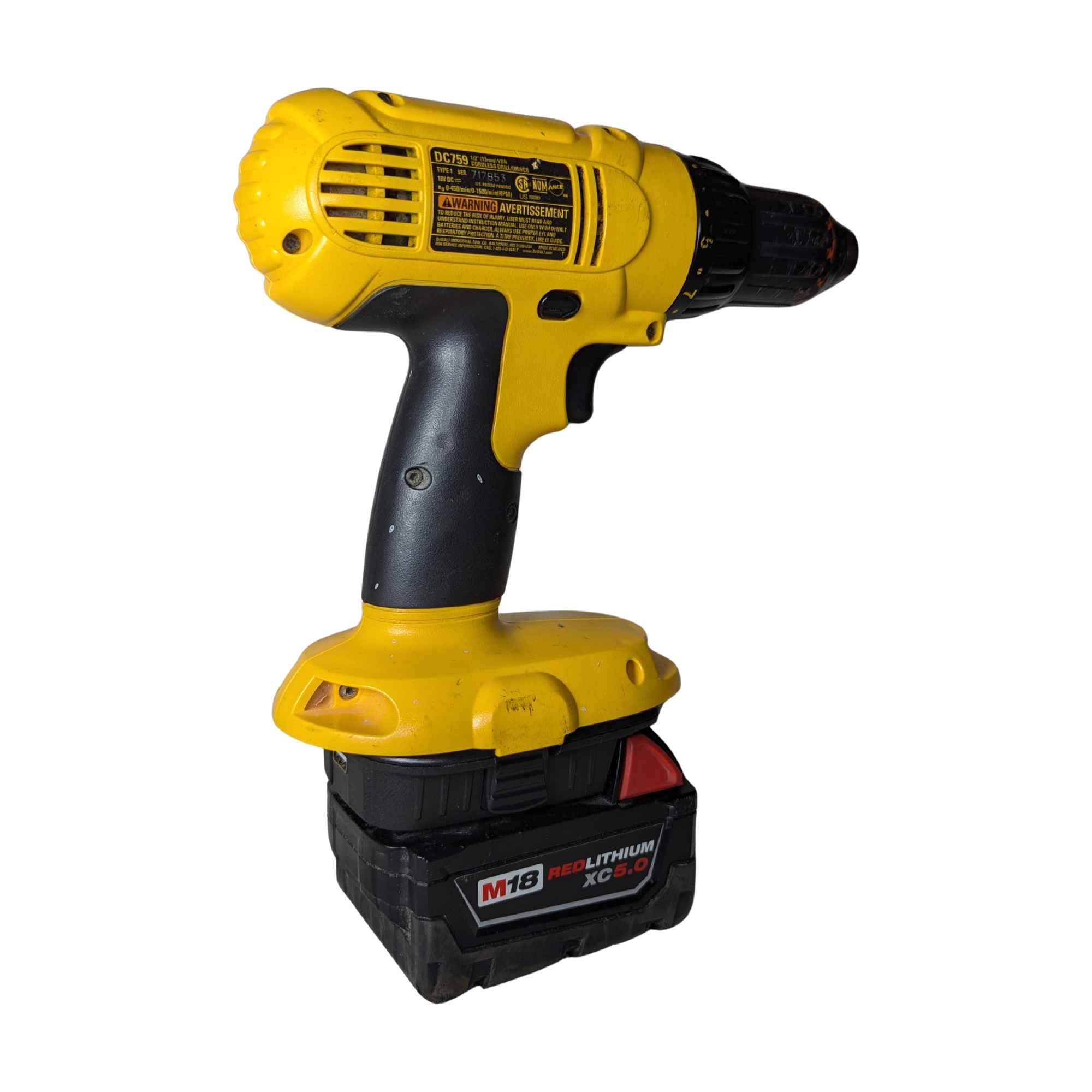 Milwaukee 18V to DeWalt 18V Battery Adapter
