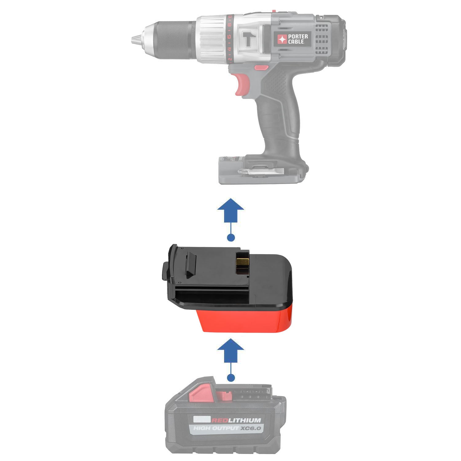 Milwaukee 18V to Porter Cable 18V Battery Adapter