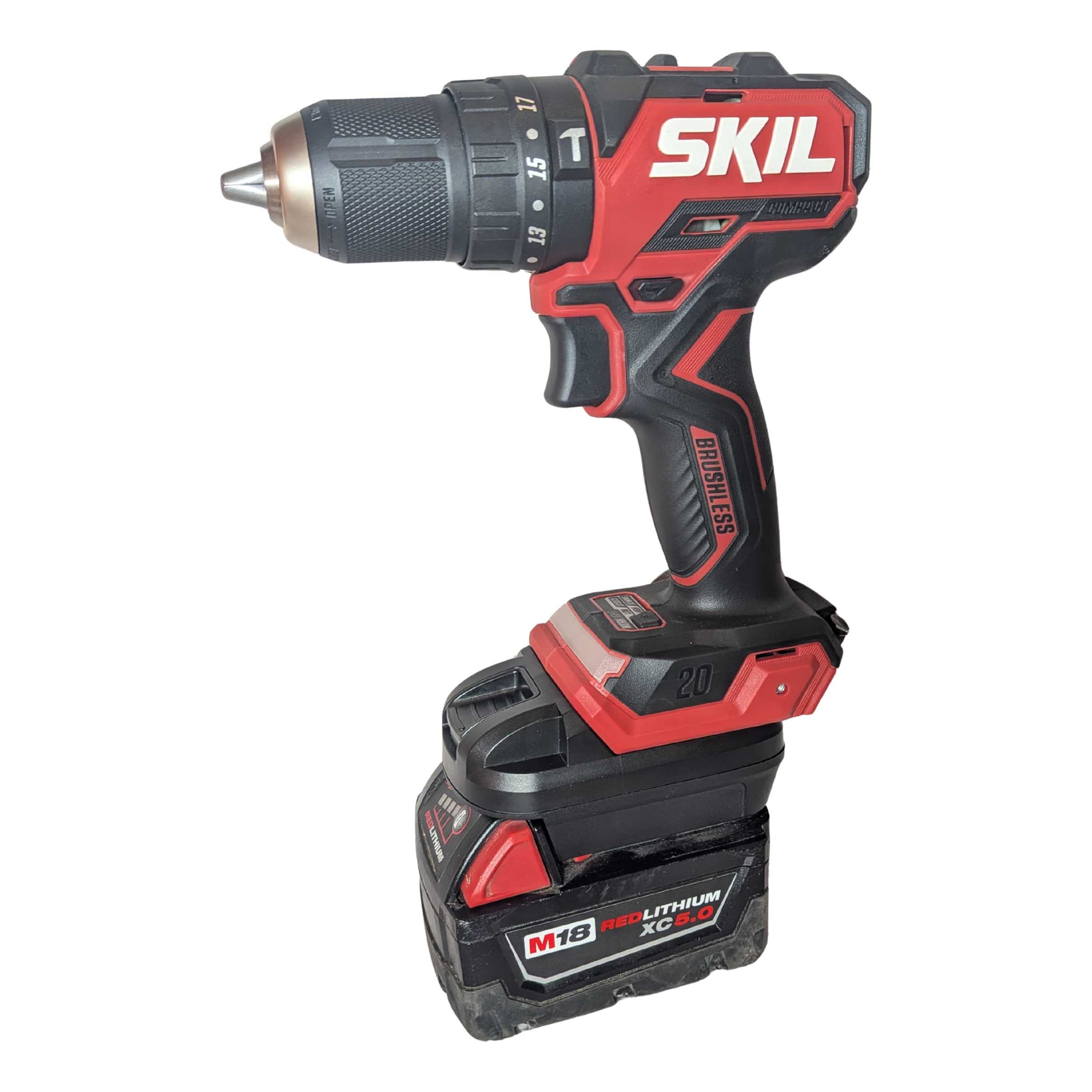 Milwaukee 18V to SKIL 20V Battery Adapter