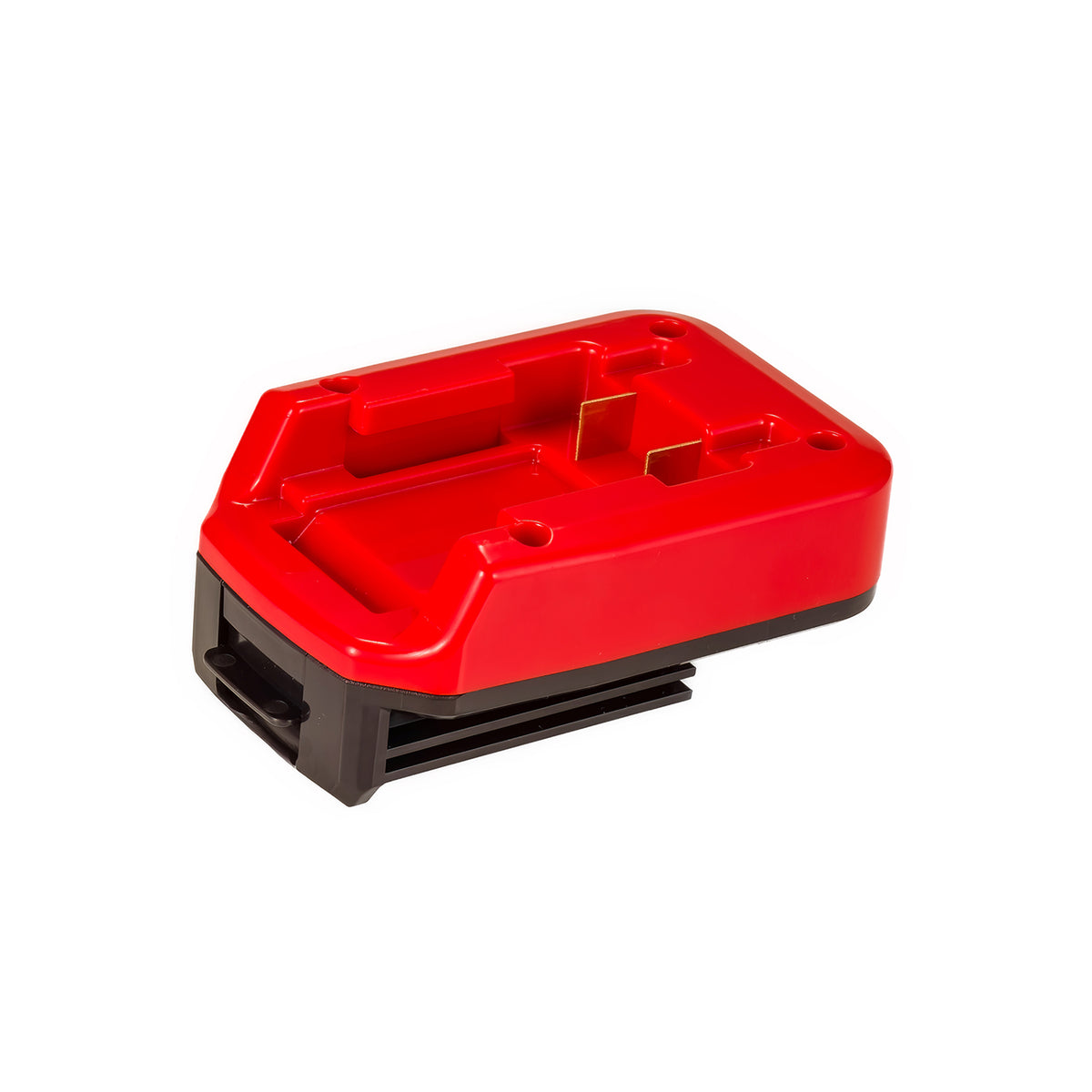 Porter Cable 20V to Porter Cable 18V Ni-Cd battery adapter - battery-side connection with twin copper blades