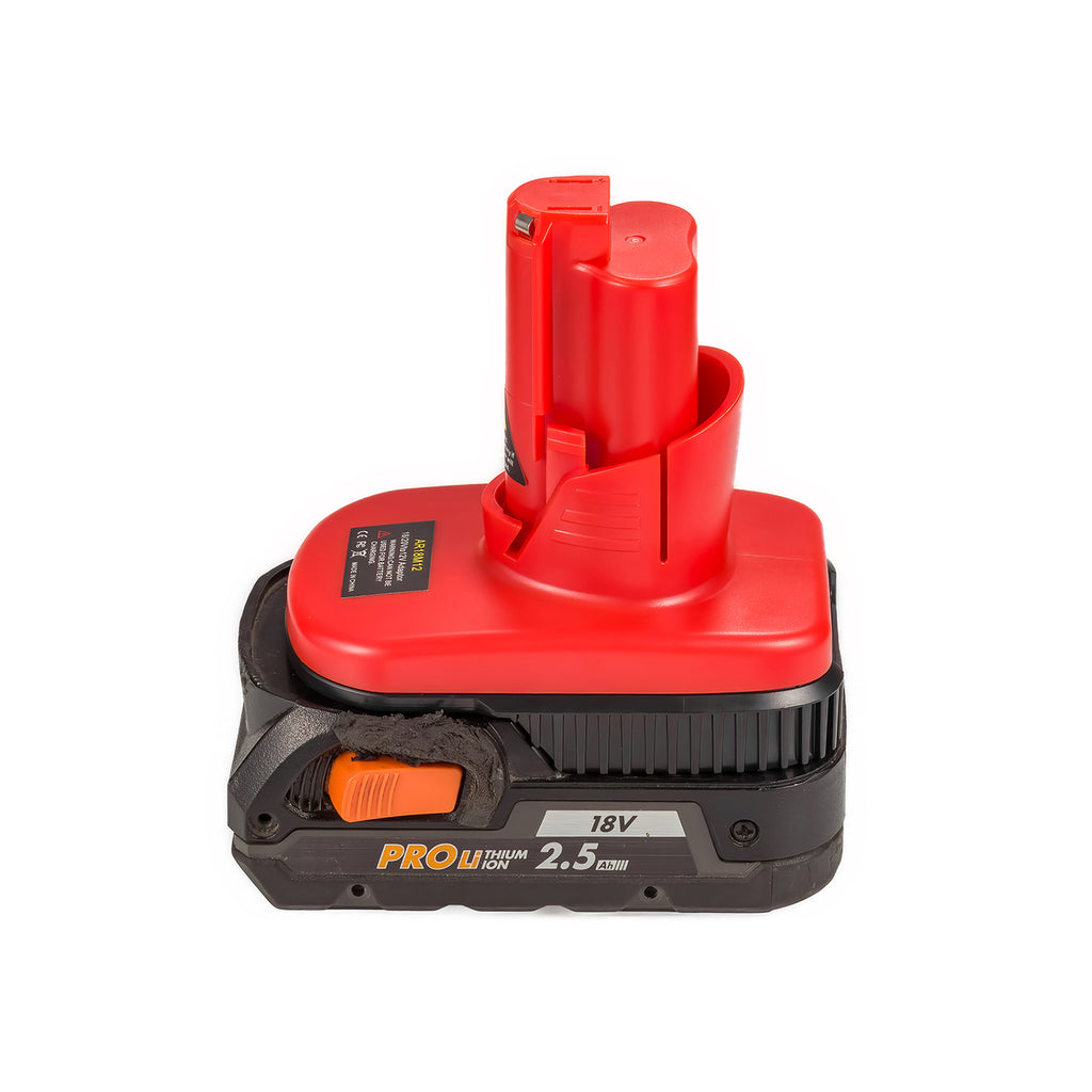 Ridgid 18V to Milwaukee 12V Battery Adapter