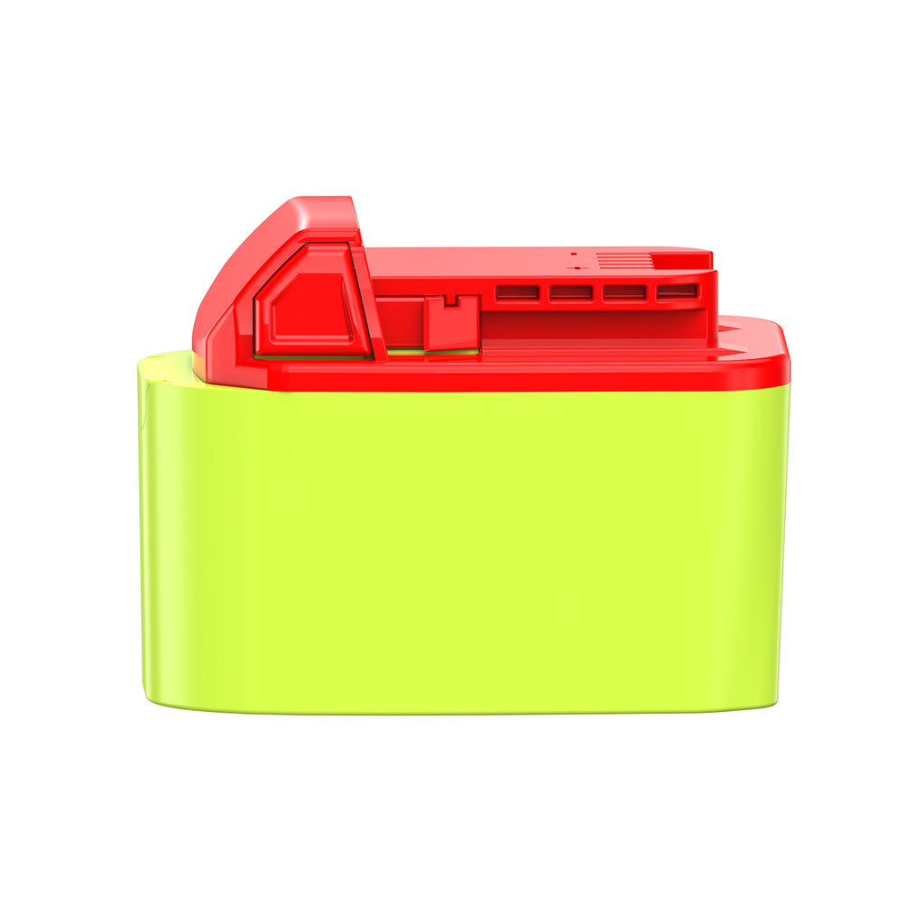 Ryobi 18V ONE+ to Milwaukee M18 battery adapter - side view of the Milwaukee tool-side connection with its terminal slots