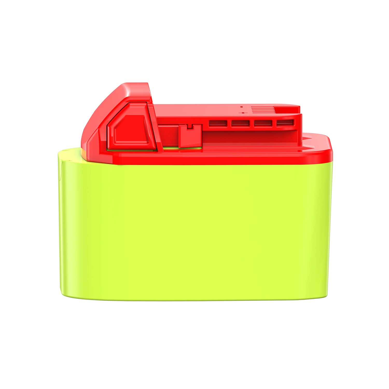 Ryobi 18V ONE+ to Milwaukee M18 battery adapter - side view of the Milwaukee tool-side connection with its terminal slots