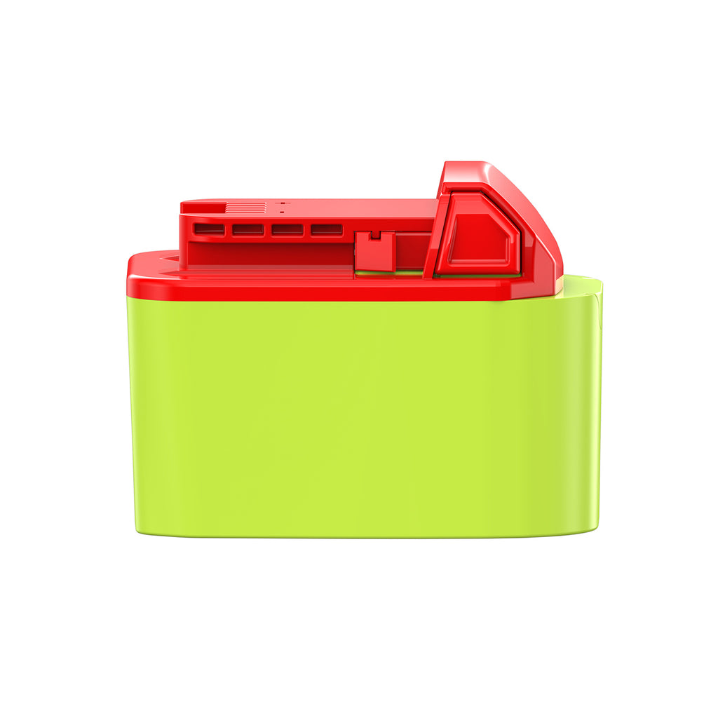 Ryobi 18V ONE+ to Milwaukee M18 battery adapter - side view of the Milwaukee tool-side connection with its terminal slots