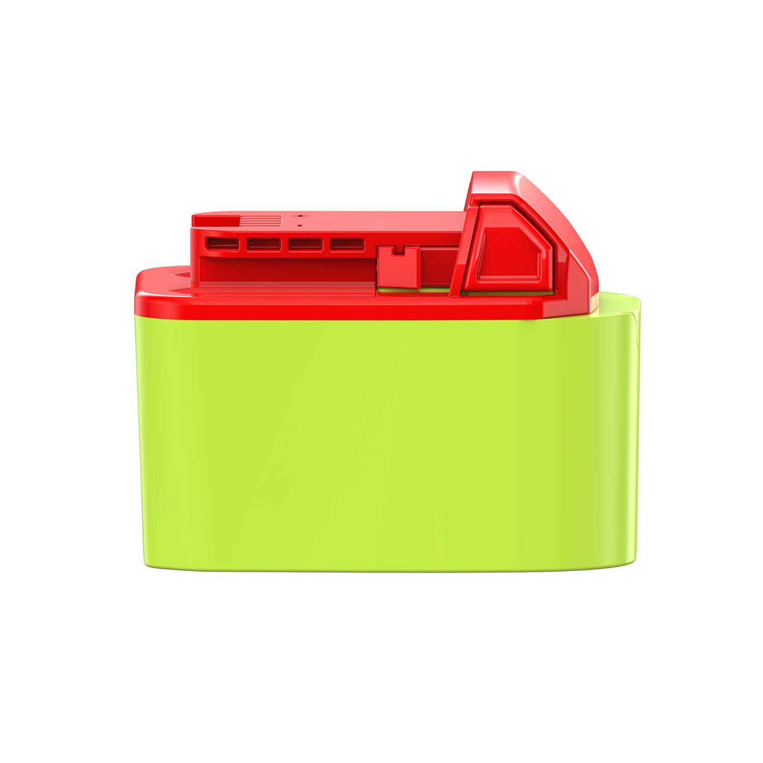 Ryobi 18V ONE+ to Milwaukee M18 battery adapter - side view of the Milwaukee tool-side connection with its terminal slots