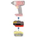 Stanley V20 to Chicago Electric 18V battery adapter - compatibility diagram showing battery, adapter and impact driver