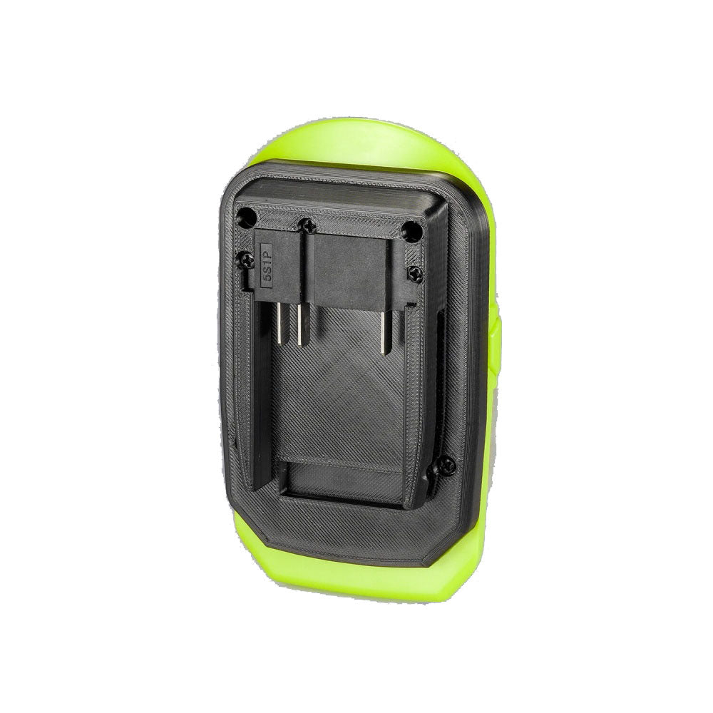 WORX 20V PowerShare (Orange) to Ryobi 18V ONE+ battery adapter - battery-side connection, twin copper blades and screws