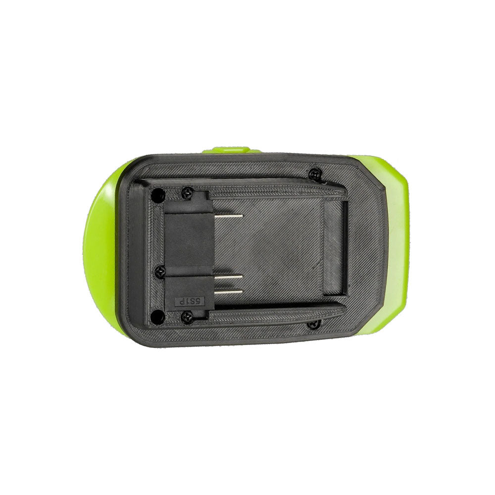 WORX 20V PowerShare (Orange) to Ryobi 18V ONE+ battery adapter - battery-side connection, twin copper blades and screws
