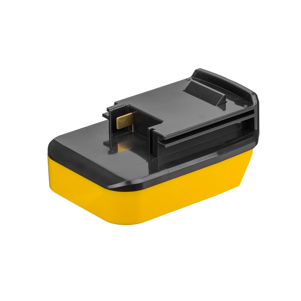 Hercules 20V to Porter Cable 18V Ni-Cd battery adapter - Porter Cable tool-side connection, rails and the contact plate