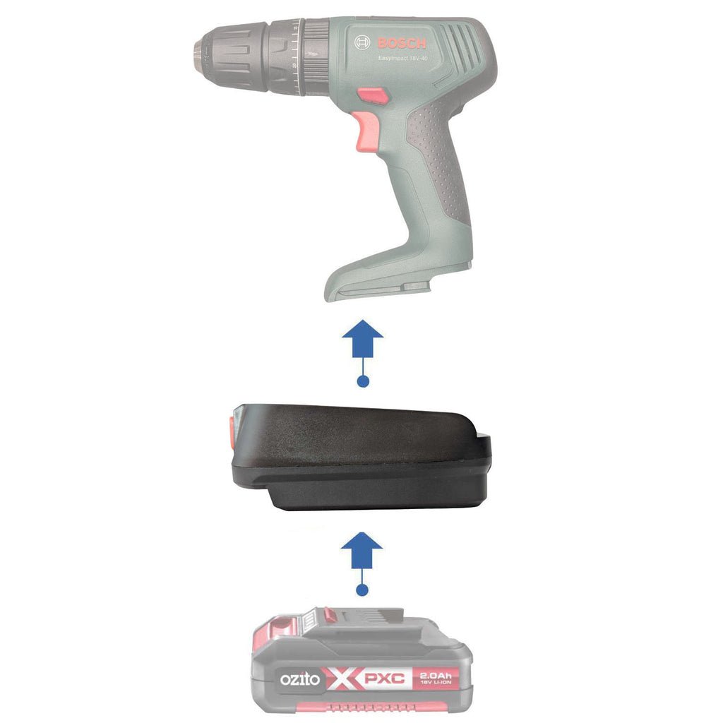 Ozito PXC 18V to Bosch (Green) 18V Battery Adapter