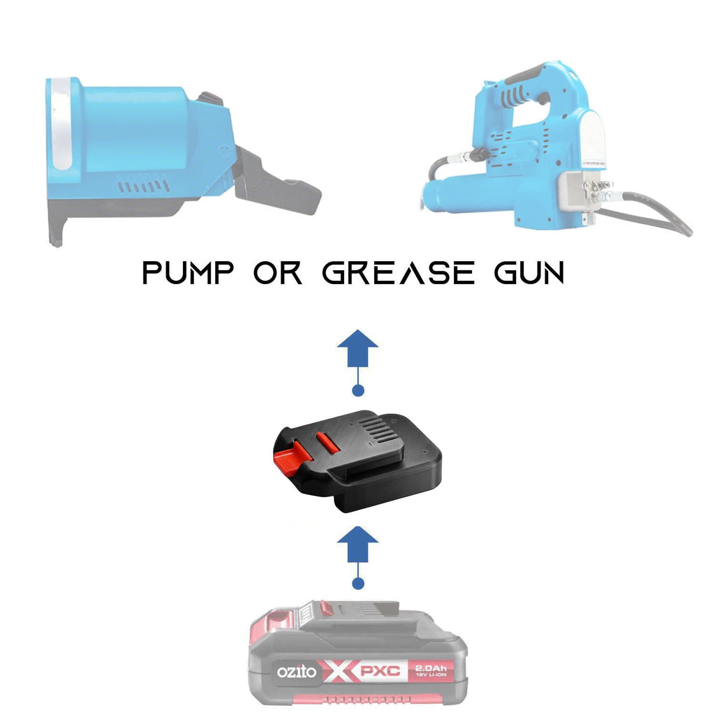 Ozito PXC 18V to MacNaught 18V Battery Adapter (Pump, Grease Gun)
