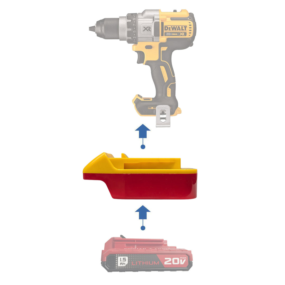 Porter Cable 20V to DeWalt 20V Battery Adapter