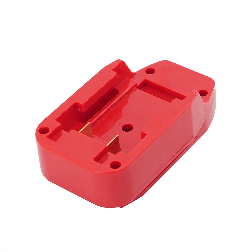 Black and Decker 20V to Craftsman 20V battery adapter - battery-side connection with twin copper blades in the rail channel